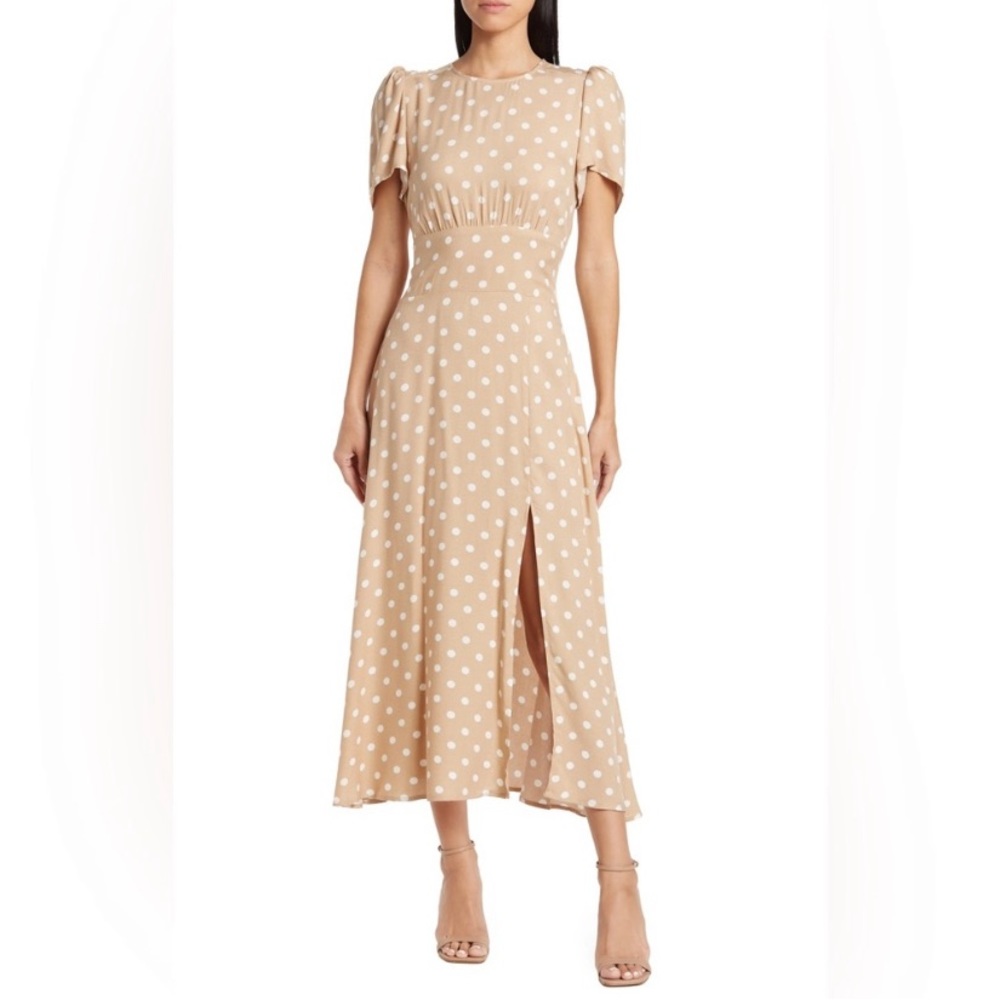 NWT Polka Dot Open Back Short Sleeve Dress